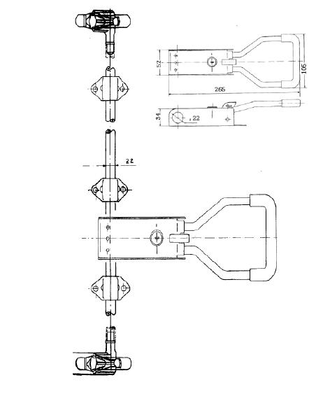 Truck Door Lock with Lock Box for OD22mm Pipe