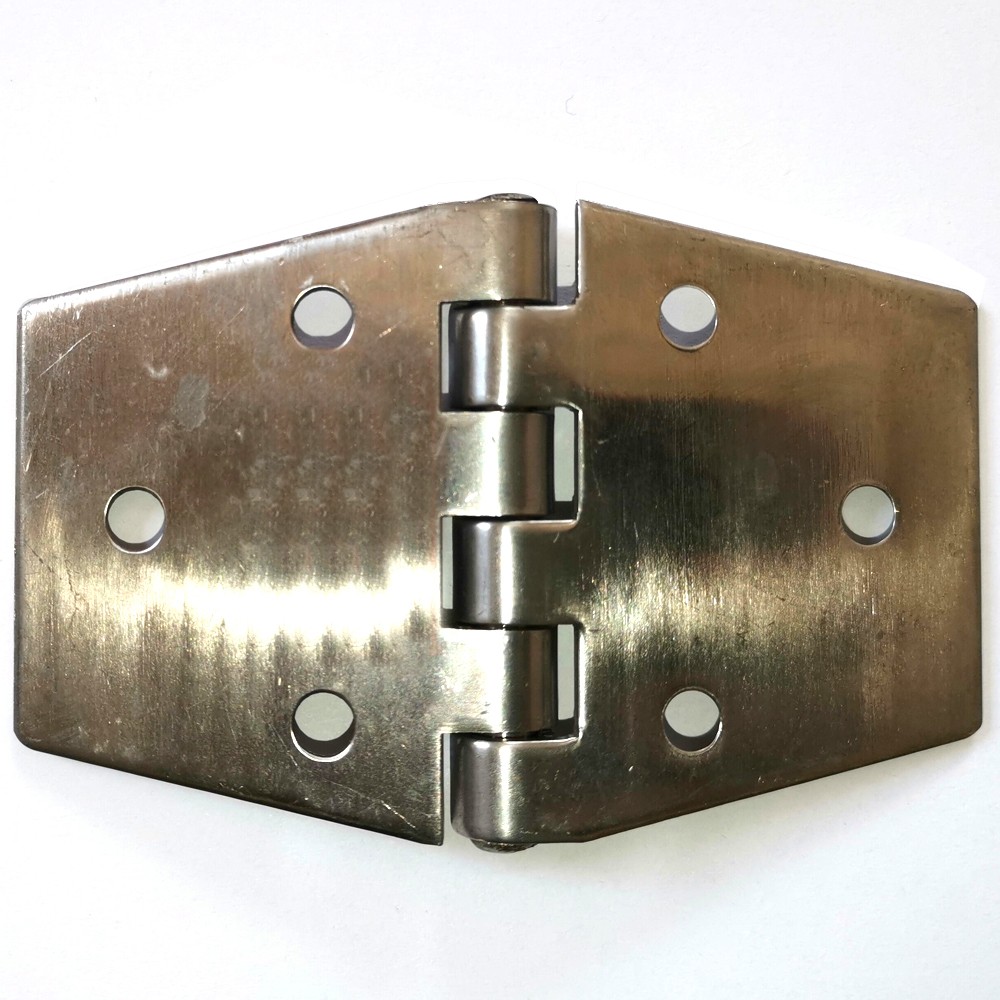 Polished Stainless Steel Butt Hinge with 6 Holes