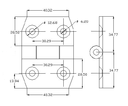 Butt Hinge “rota” Type with 4 Holes