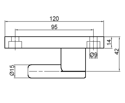 Heavy Tir Truck Sideboard Hinge Pin Male Part 120mm