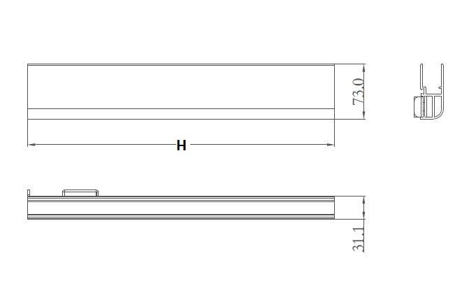 Truck Aluminum Pillar Side Plate H400