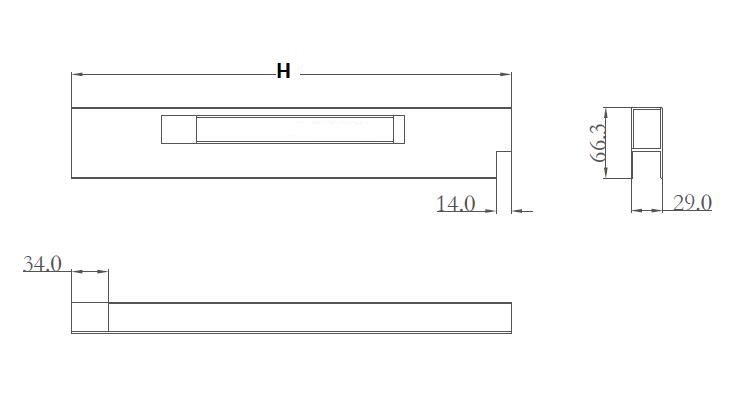 Truck Aluminum Pillar without Ledge and without Small Catch H400