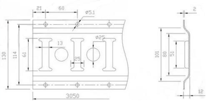 Zinc-plated Steel EO Track
