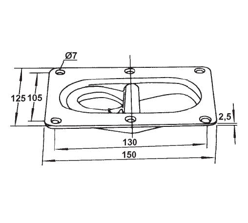 Two-Way Recessed Lashing Ring