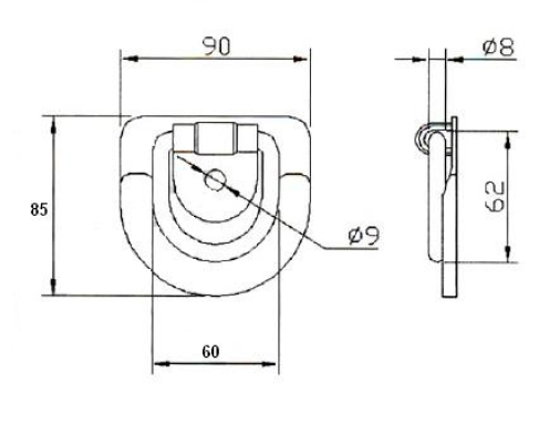Light Duty Lashing Ring Capacity 200kg
