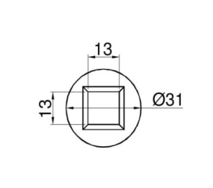 Plug Diameter 31 for Side Curtain Tensioner with Square Head