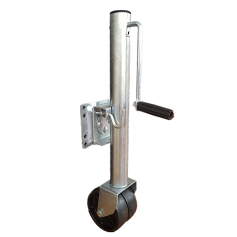 Trailer Jockey Wheel Side Wind with Double 6” Solid Casters