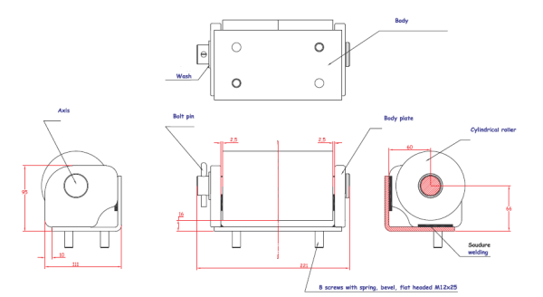 Double Rear Buffer Designs 2 Roller Buffer For Truck