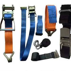 Cargo Straps for Trailers with Hooks - Custom Tie Down Straps - Heavy Duty Blackline Ratchet Straps, 1-4&rdquo; Webbing and Ratchet